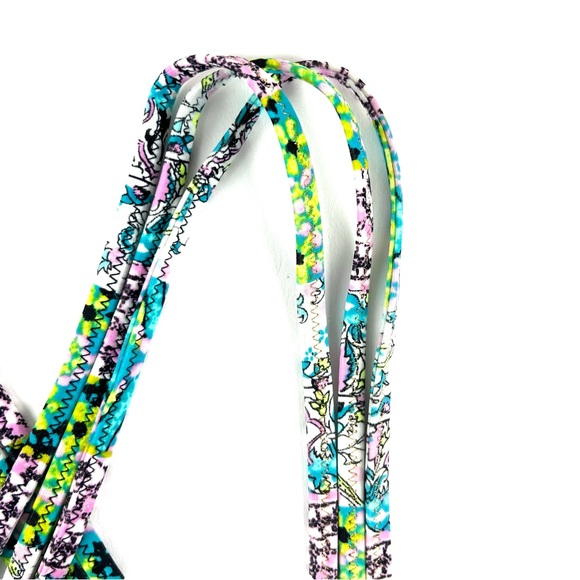 Victoria’s Secret Strappy Cross Back Black Embroidered Triangle Bikini Top - Picture 7 of 7